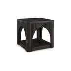 Table d'appoint avec arc et treillis noir français-finnois et étagère ouverte