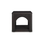 Table d'appoint avec arc et treillis noir français-finnois et étagère ouverte