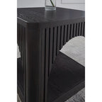 Table d'appoint avec arc et treillis noir français-finnois et étagère ouverte