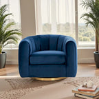 Fauteuil d'appoint pivotant en velours – Style mi-century, plusieurs coloris