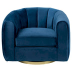 Fauteuil d'appoint pivotant en velours – Style mi-century, plusieurs coloris