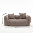 Pouf Poire en Chenille avec Accoudoirs – 1 place, Plusieurs Couleurs