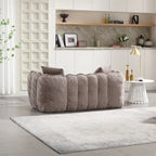 Pouf Poire en Chenille avec Accoudoirs – 1 place, Plusieurs Couleurs