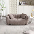 Pouf Poire en Chenille avec Accoudoirs – 1 place, Plusieurs Couleurs