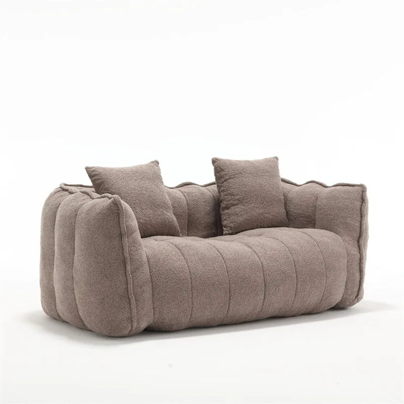 Pouf Poire en Chenille avec Accoudoirs – 1 place, Plusieurs Couleurs