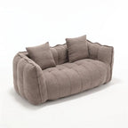 Pouf Poire en Chenille avec Accoudoirs – 1 place, Plusieurs Couleurs
