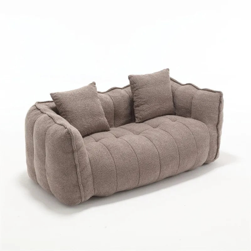 Pouf Poire en Chenille avec Accoudoirs – 1 place, Plusieurs Couleurs