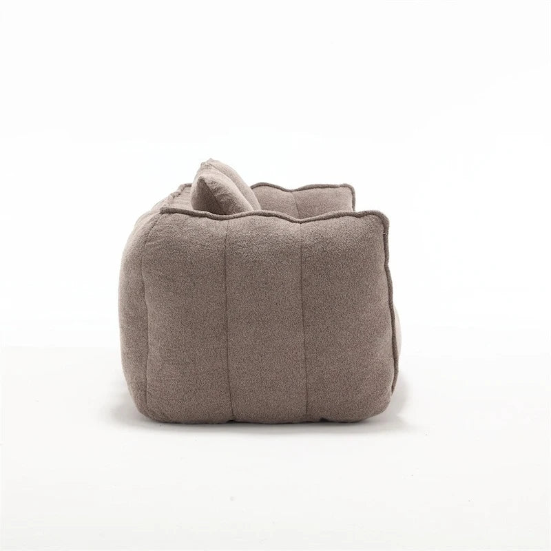 Pouf Poire en Chenille avec Accoudoirs – 1 place, Plusieurs Couleurs