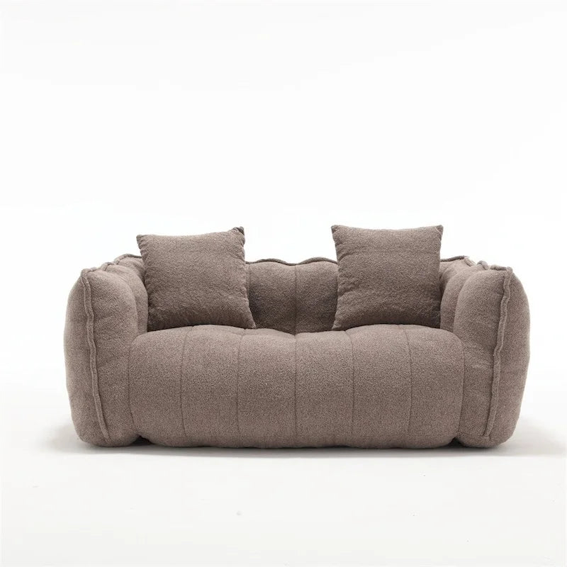 Pouf Poire en Chenille avec Accoudoirs – 1 place, Plusieurs Couleurs