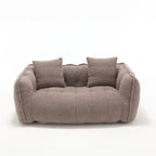 Pouf Poire en Chenille avec Accoudoirs – 1 place, Plusieurs Couleurs