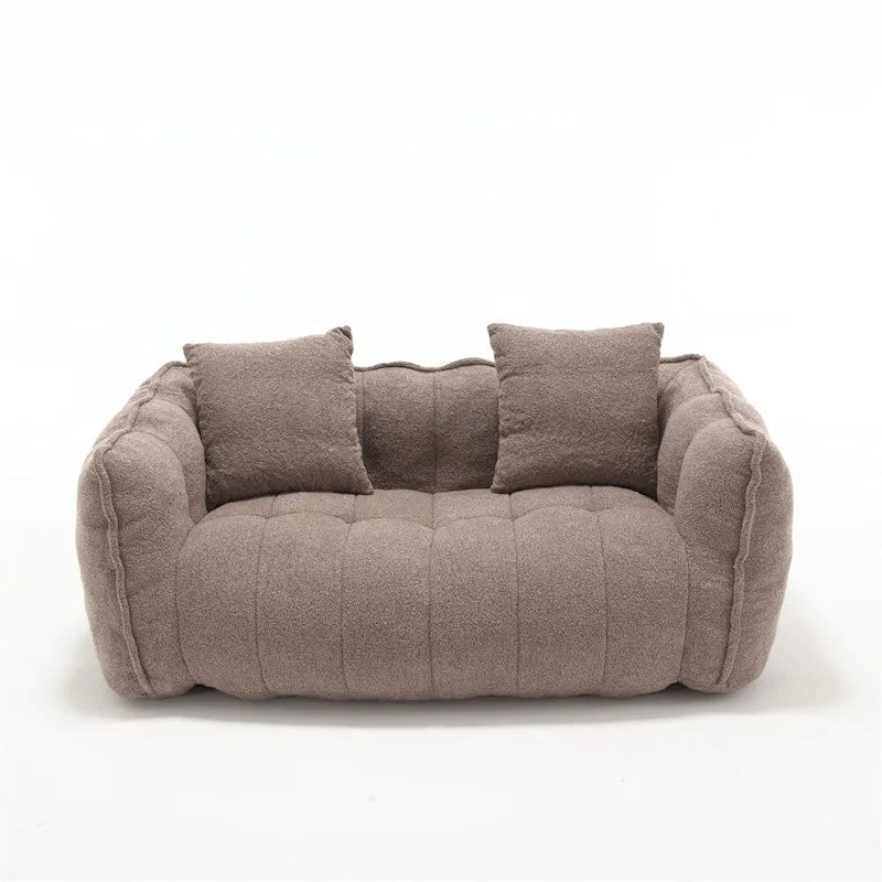 Pouf Poire en Chenille avec Accoudoirs – 1 place, Plusieurs Couleurs