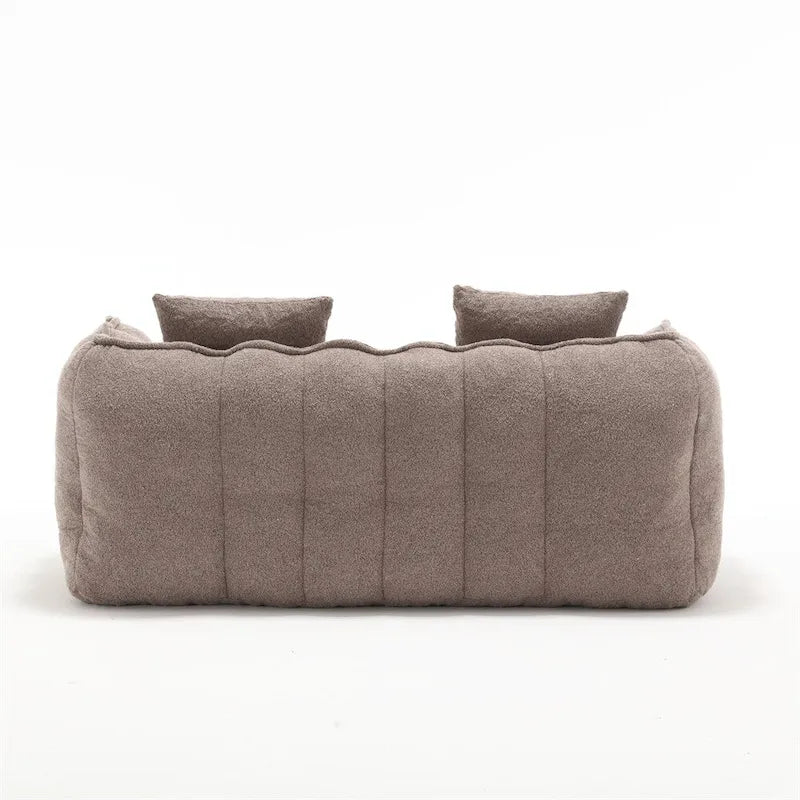 Pouf Poire en Chenille avec Accoudoirs – 1 place, Plusieurs Couleurs