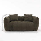 Pouf Poire en Chenille avec Accoudoirs – 1 place, Plusieurs Couleurs
