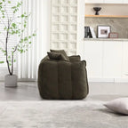 Pouf Poire en Chenille avec Accoudoirs – 1 place, Plusieurs Couleurs