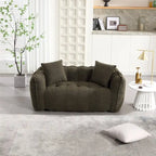 Pouf Poire en Chenille avec Accoudoirs – 1 place, Plusieurs Couleurs