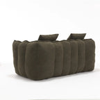 Pouf Poire en Chenille avec Accoudoirs – 1 place, Plusieurs Couleurs
