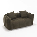 Pouf Poire en Chenille avec Accoudoirs – 1 place, Plusieurs Couleurs
