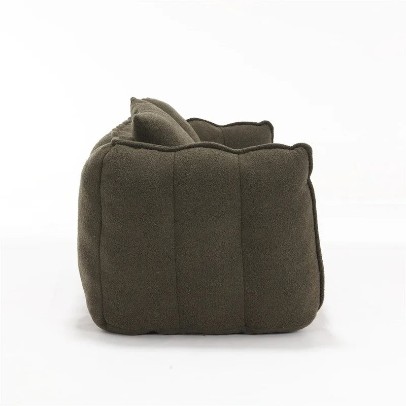 Pouf Poire en Chenille avec Accoudoirs – 1 place, Plusieurs Couleurs