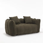 Pouf Poire en Chenille avec Accoudoirs – 1 place, Plusieurs Couleurs