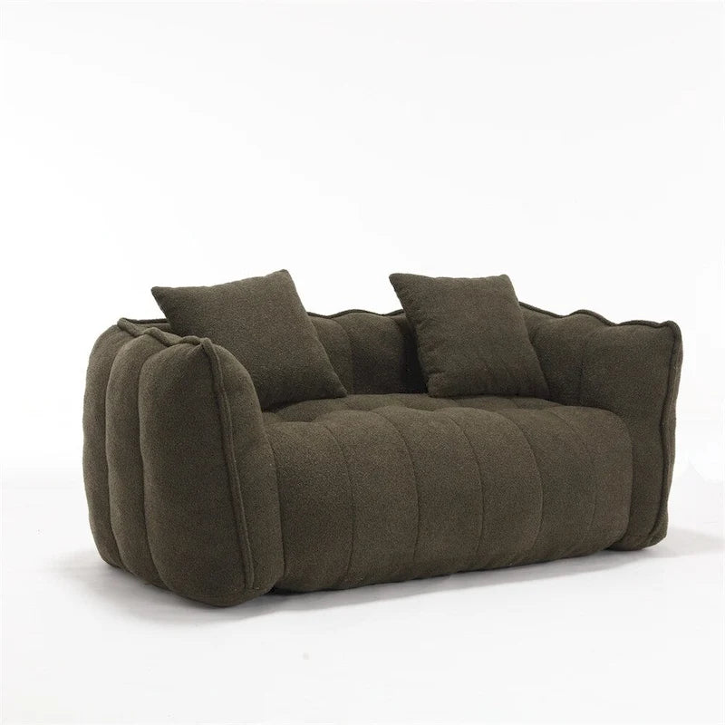 Pouf Poire en Chenille avec Accoudoirs – 1 place, Plusieurs Couleurs