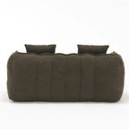 Pouf Poire en Chenille avec Accoudoirs – 1 place, Plusieurs Couleurs