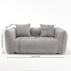 Pouf Poire en Chenille avec Accoudoirs – 1 place, Plusieurs Couleurs