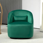 Fauteuil d'appoint pivotant à 360° en velours – 1 place, plusieurs coloris