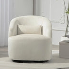 Fauteuil d'appoint pivotant à 360° en velours – 1 place, plusieurs coloris