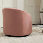 Fauteuil d'appoint pivotant à 360° en velours – 1 place, plusieurs coloris