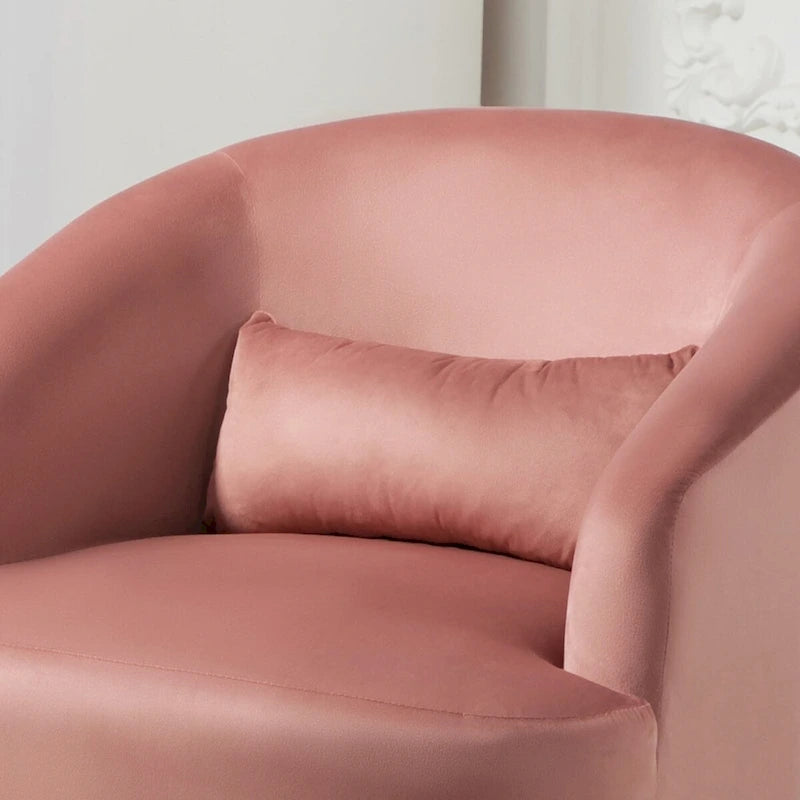 Fauteuil d'appoint pivotant à 360° en velours – 1 place, plusieurs coloris