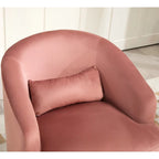 Fauteuil d'appoint pivotant à 360° en velours – 1 place, plusieurs coloris