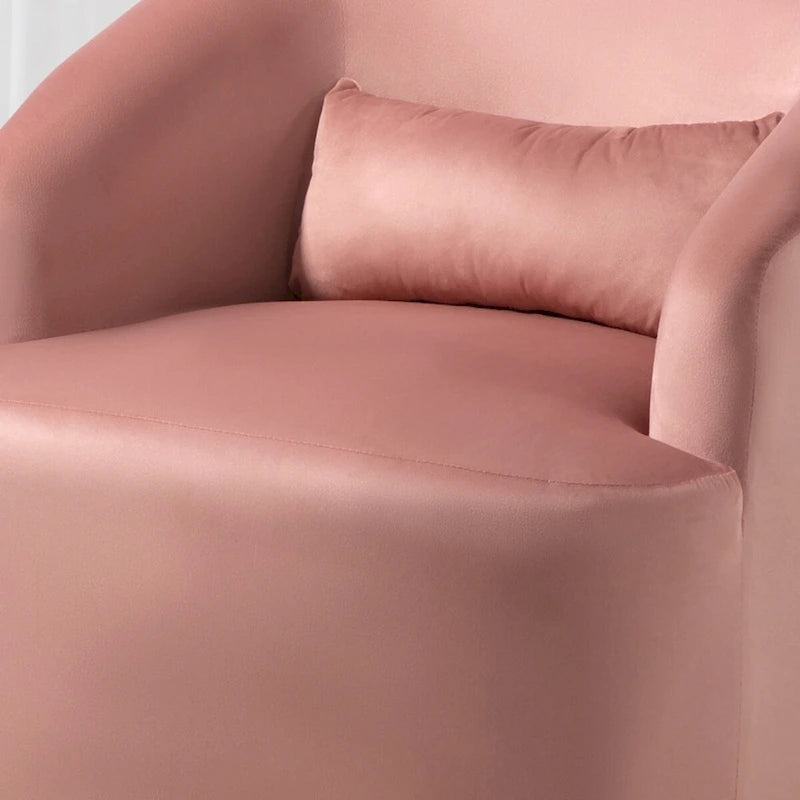 Fauteuil d'appoint pivotant à 360° en velours – 1 place, plusieurs coloris