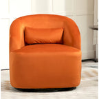 Fauteuil d'appoint pivotant à 360° en velours – 1 place, plusieurs coloris
