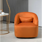 Fauteuil d'appoint pivotant à 360° en velours – 1 place, plusieurs coloris