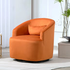 Fauteuil d'appoint pivotant à 360° en velours – 1 place, plusieurs coloris