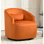 Fauteuil d'appoint pivotant à 360° en velours – 1 place, plusieurs coloris