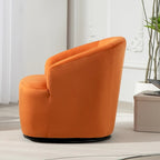 Fauteuil d'appoint pivotant à 360° en velours – 1 place, plusieurs coloris