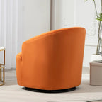 Fauteuil d'appoint pivotant à 360° en velours – 1 place, plusieurs coloris