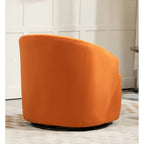 Fauteuil d'appoint pivotant à 360° en velours – 1 place, plusieurs coloris