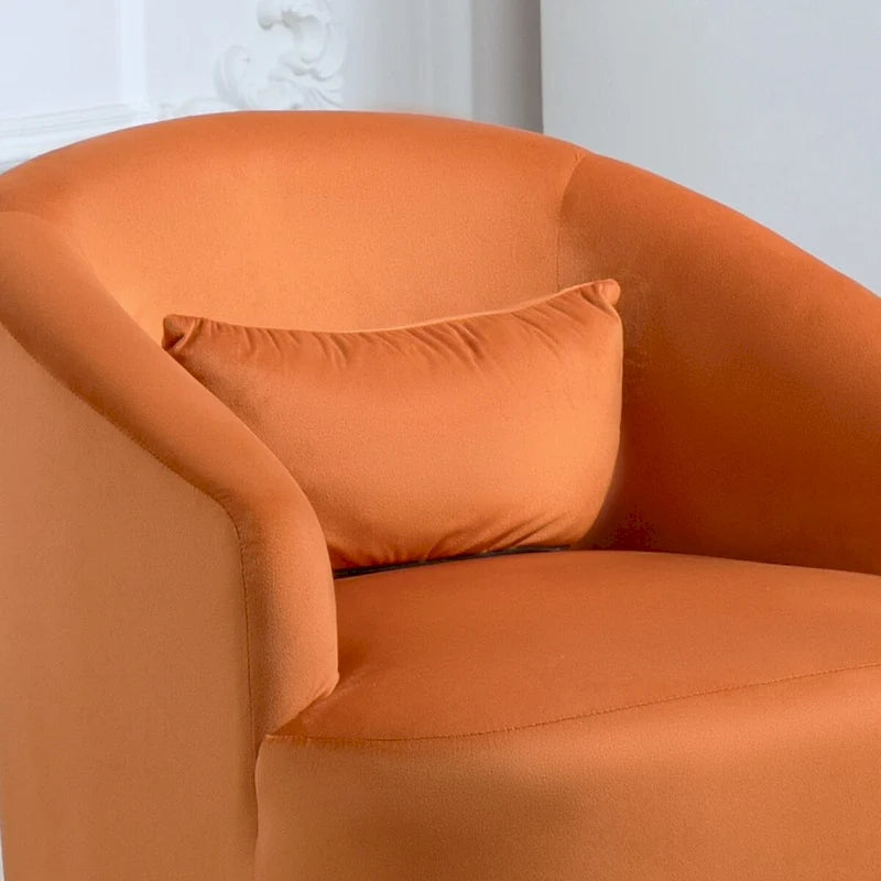 Fauteuil d'appoint pivotant à 360° en velours – 1 place, plusieurs coloris