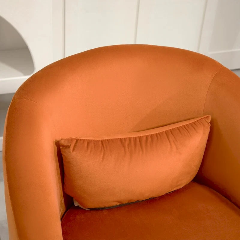 Fauteuil d'appoint pivotant à 360° en velours – 1 place, plusieurs coloris