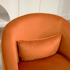 Fauteuil d'appoint pivotant à 360° en velours – 1 place, plusieurs coloris