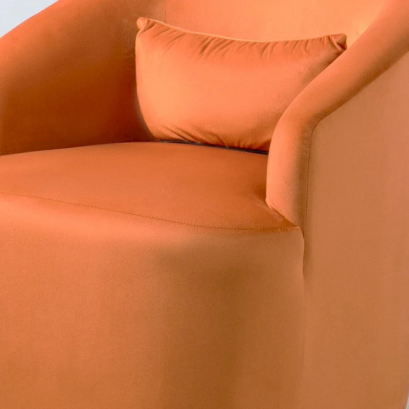 Fauteuil d'appoint pivotant à 360° en velours – 1 place, plusieurs coloris