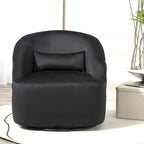 Fauteuil d'appoint pivotant à 360° en velours – 1 place, plusieurs coloris