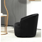 Fauteuil d'appoint pivotant à 360° en velours – 1 place, plusieurs coloris
